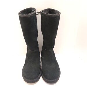UGG Women's Black Knee-High Boots Size US6 Black Sheepskin Fur Lined